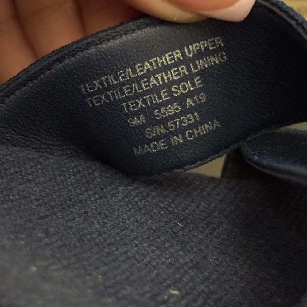 Tory Burch Navy Espadrille Wedge Sandals